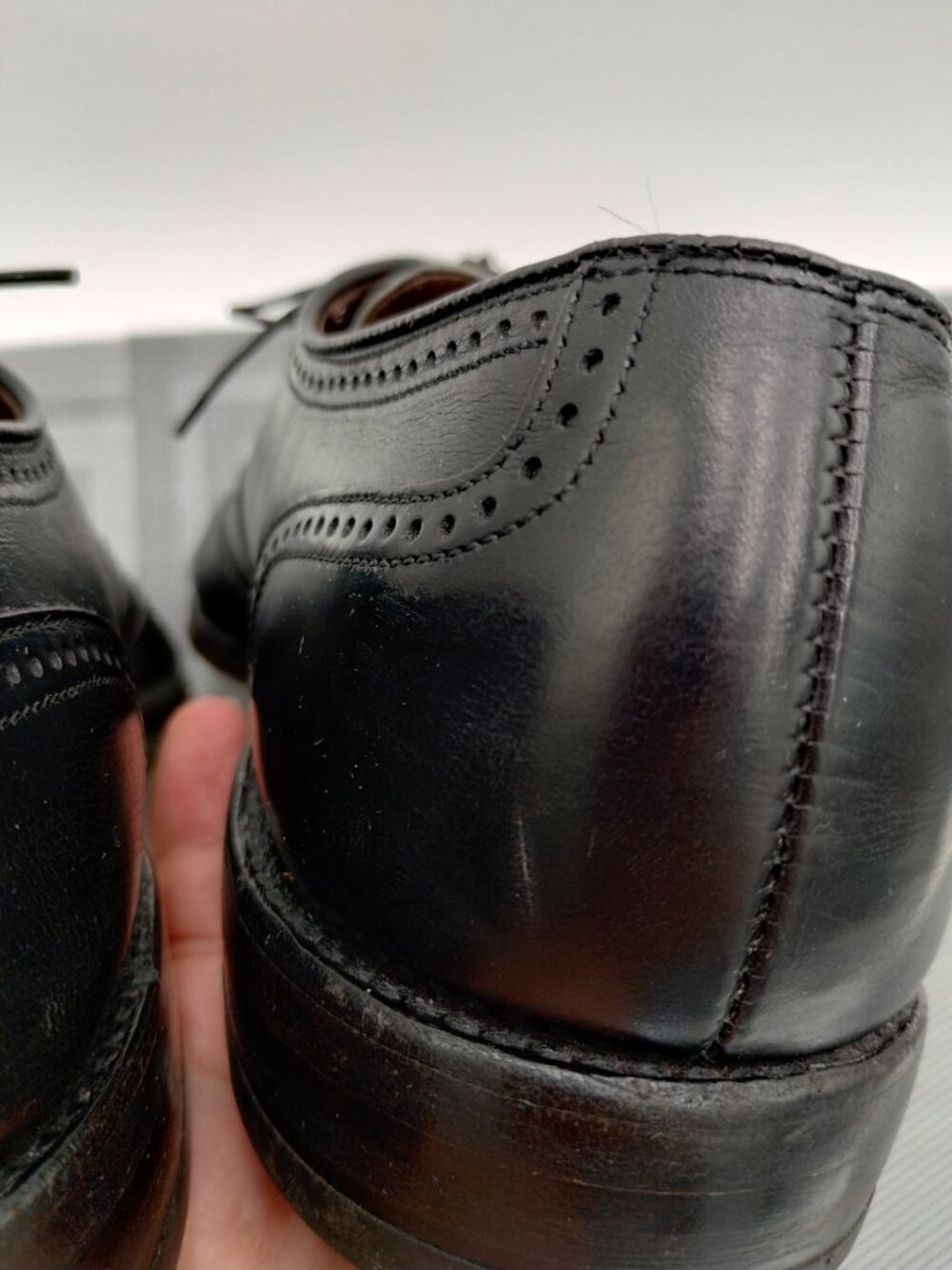 Allen Edmonds Marlow Wingtip Oxford BlK Leather Shoes Size 10.5 - Picture 13 of 15